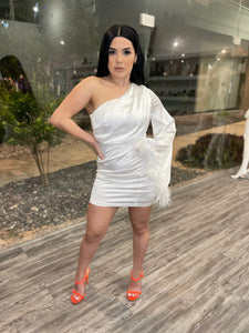 ANDREA FEATHER DRESS